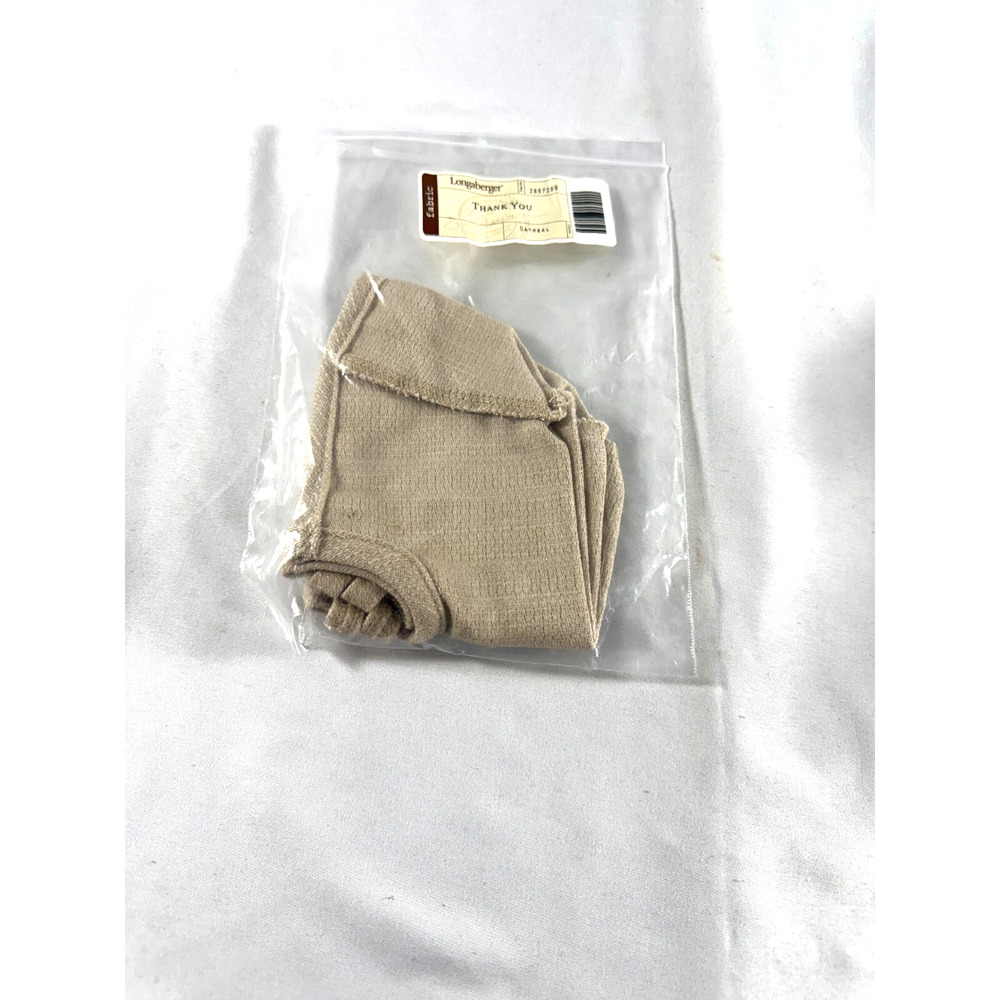 Longaberger Thank You Basket Oatmeal Fabric Liner 2847289